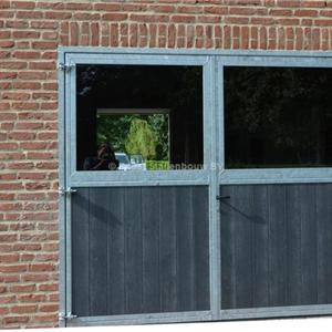 dubbele buitendeur gangpad met gelaagd glas